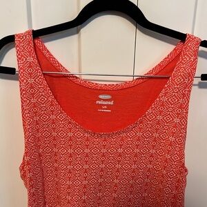 Old navy orange Aztec tank size L